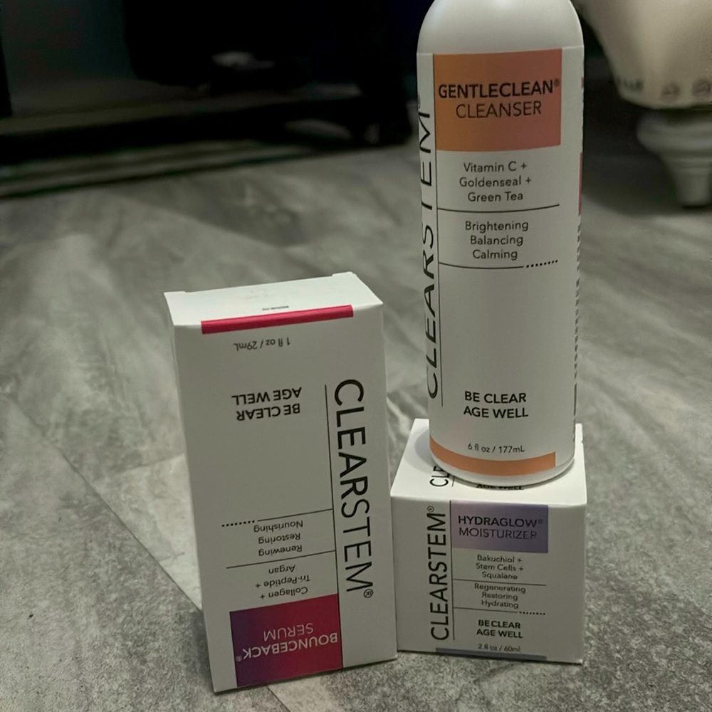 CLEARSTEM skincare items